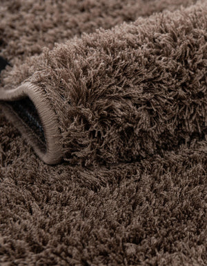 Brown 8' x 10' Studio Solid Shag Rectangle Rug
