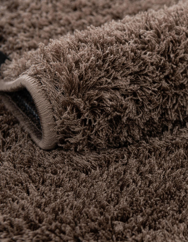 Brown 8' x 10' Studio Solid Shag Rectangle Rug