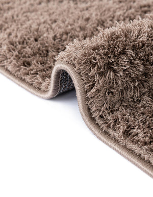 Brown 9' x 12' 2 Studio Solid Shag Rectangle Area Rug Thick Soft Touch Fluffy & Plush Shaggy Pile