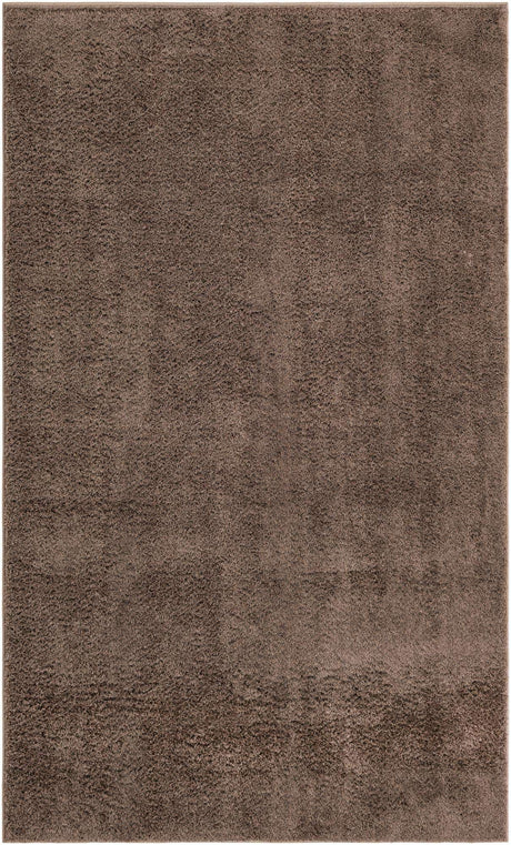 Brown 5' 1 x 8' Studio Solid Shag Rectangle Area Rug Thick Soft Touch Fluffy & Plush Shaggy Pile