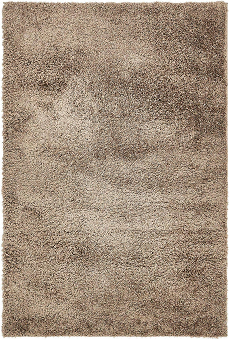 Brown 4' 1 x 6' 1 Studio Solid Shag Rectangle Area Rug Thick Soft Touch Fluffy & Plush Shaggy Pile