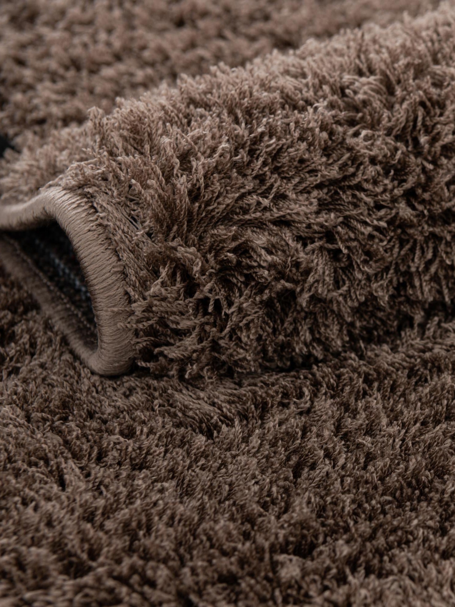 Brown 2' 7 x 10' Studio Solid Shag Runner Area Rug Thick Soft Touch Fluffy & Plush Shaggy Pile Single Color Durable Carpet for Minimalist Decor for Sale at Rug Engine