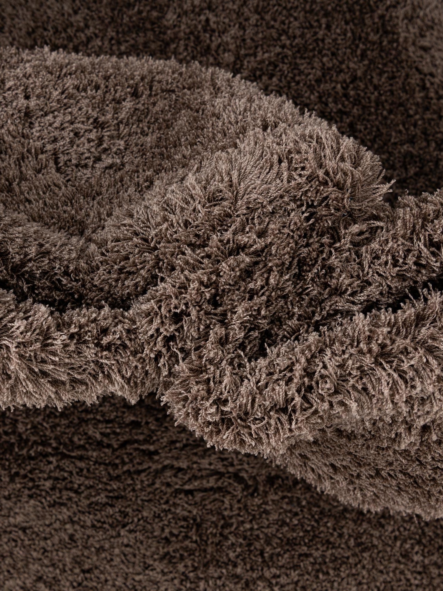Brown 2' 7 x 10' Studio Solid Shag Runner Area Rug Thick Soft Touch Fluffy & Plush Shaggy Pile Single Color Durable Carpet for Minimalist Decor for Sale at Rug Engine