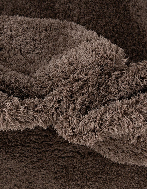 Brown 2' 7 x 10' Studio Solid Shag Runner Area Rug Thick Soft Touch Fluffy & Plush Shaggy Pile