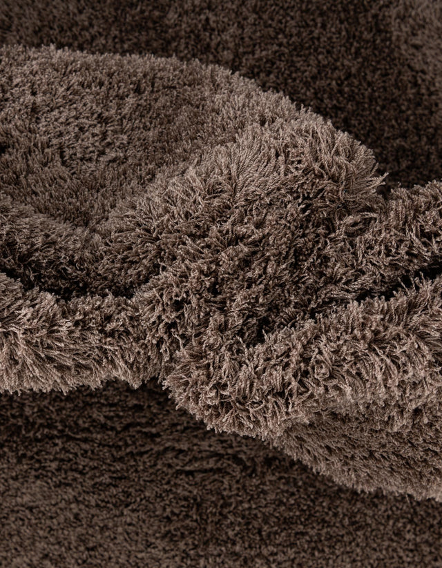 Brown 2' 7 x 10' Studio Solid Shag Runner Area Rug Thick Soft Touch Fluffy & Plush Shaggy Pile
