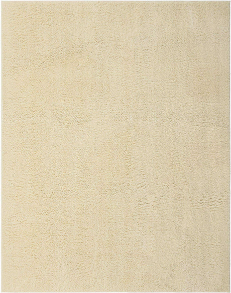 White 8' x 10' Studio Solid Shag Rectangle Area Rug Thick Soft Touch Fluffy & Plush Shaggy Pile