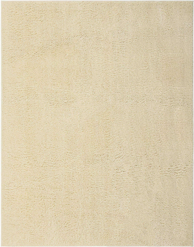 White 8' x 10' Studio Solid Shag Rectangle Area Rug Thick Soft Touch Fluffy & Plush Shaggy Pile