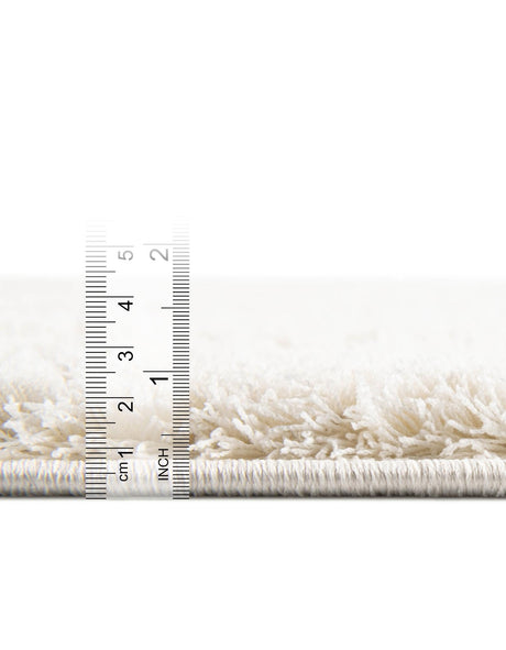 White 8' x 10' Studio Solid Shag Rectangle Area Rug Thick Soft Touch Fluffy & Plush Shaggy Pile Single Color Durable Carpet for Minimalist Decor for Sale at Rug Engine