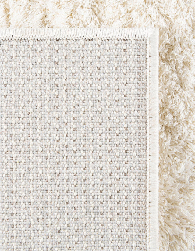 White 5' 1 x 8' Studio Solid Shag Rectangle Area Rug Thick Soft Touch Fluffy & Plush Shaggy Pile
