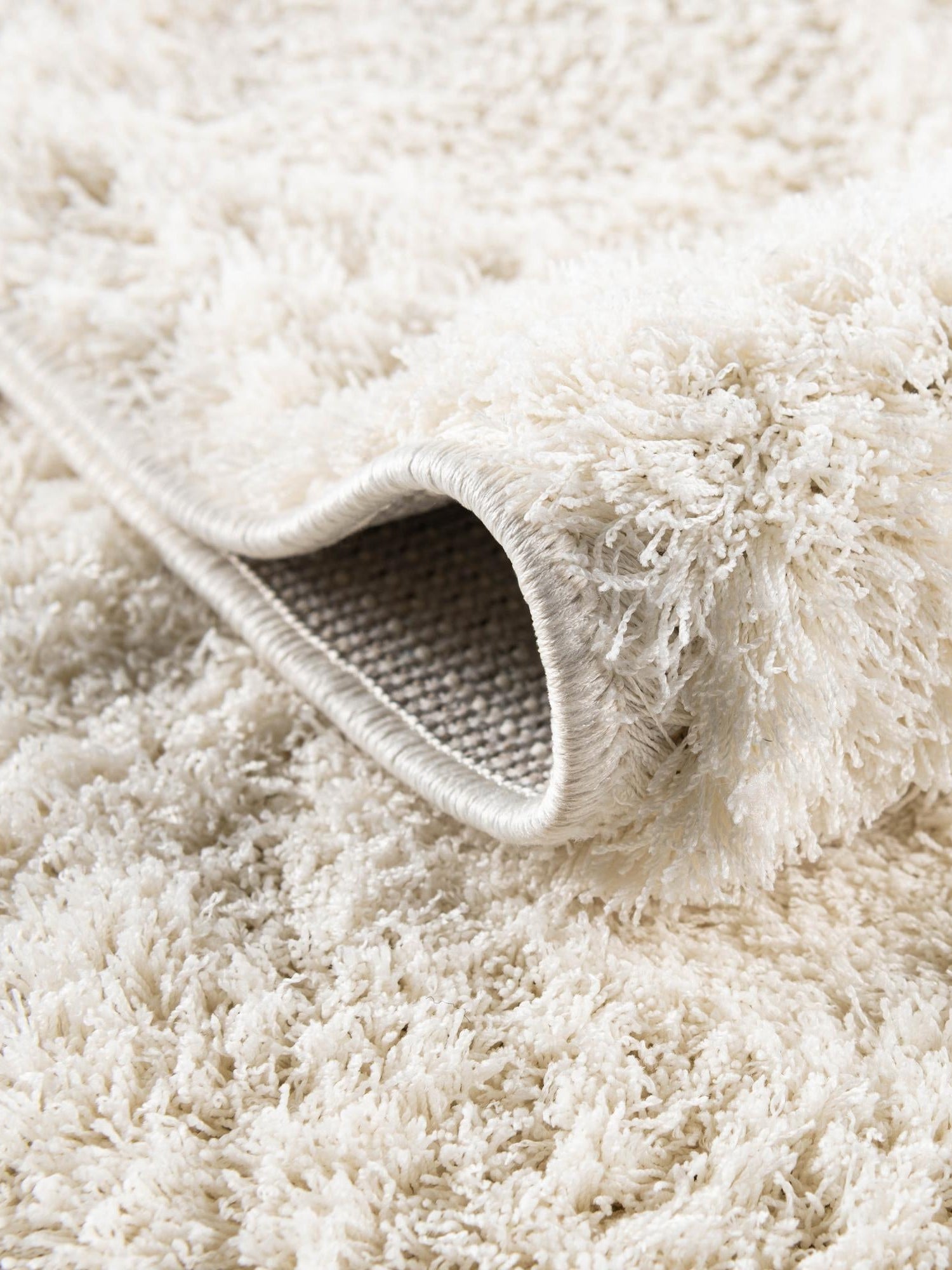 White 2' x 6' 7 Studio Solid Shag Runner Area Rug Thick Soft Touch Fluffy & Plush Shaggy Pile Single Color Durable Carpet for Minimalist Decor for Sale at Rug Engine