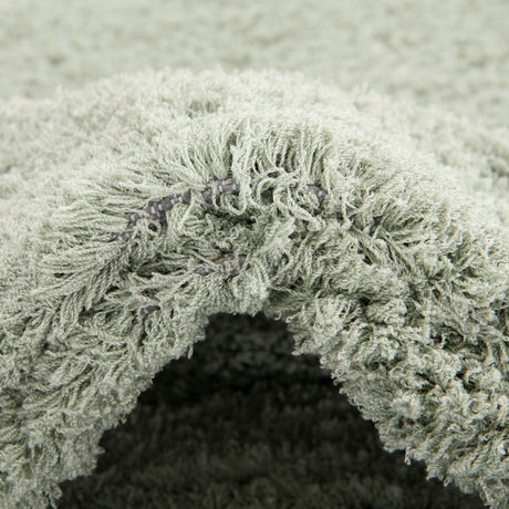 Sage Green 5' 1 x 8' Studio Solid Shag Rectangle Area Rug Thick Soft Touch Fluffy & Plush Shaggy Pile Single Color Durable Carpet for Minimalist Decor for Sale at Rug Engine