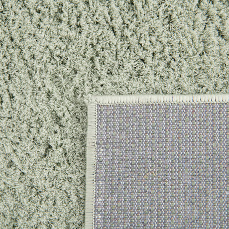Sage Green 5' 1 x 8' Studio Solid Shag Rectangle Area Rug Thick Soft Touch Fluffy & Plush Shaggy Pile Single Color Durable Carpet for Minimalist Decor for Sale at Rug Engine