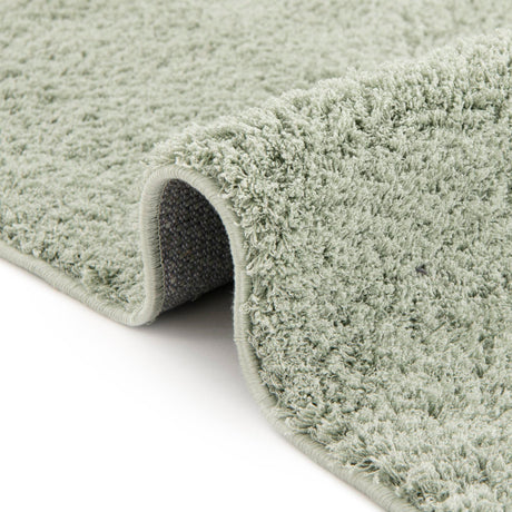 Sage Green 5' 1 x 8' Studio Solid Shag Rectangle Area Rug Thick Soft Touch Fluffy & Plush Shaggy Pile Single Color Durable Carpet for Minimalist Decor for Sale at Rug Engine