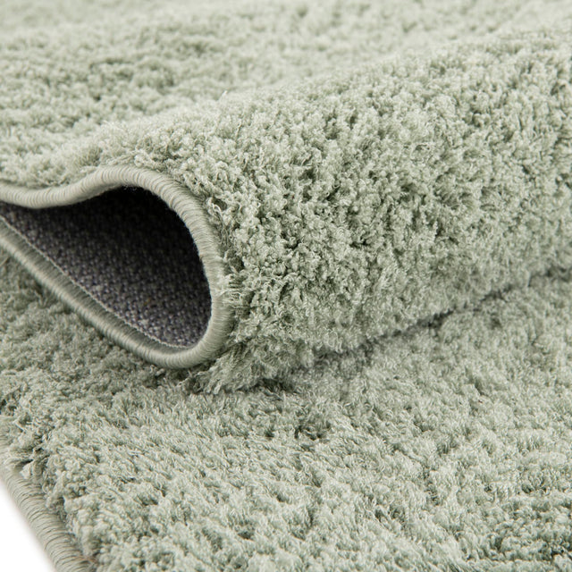 Sage Green 2' x 6' 9 Studio Solid Shag Runner Area Rug Thick Soft Touch Fluffy & Plush Shaggy Pile