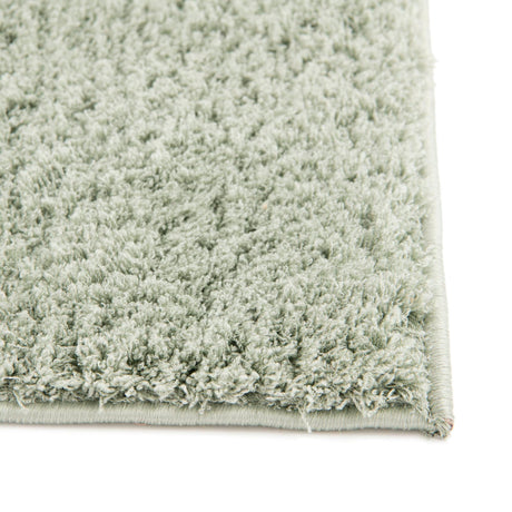Sage Green 2' 7 x 10' Studio Solid Shag Runner Area Rug Thick Soft Touch Fluffy & Plush Shaggy Pile Single Color Durable Carpet for Minimalist Decor for Sale at Rug Engine