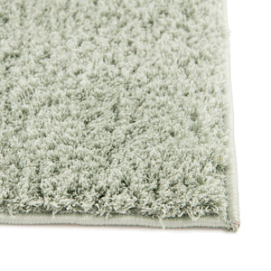 Sage Green 2' x 6' 9 Studio Solid Shag Runner Area Rug Thick Soft Touch Fluffy & Plush Shaggy Pile