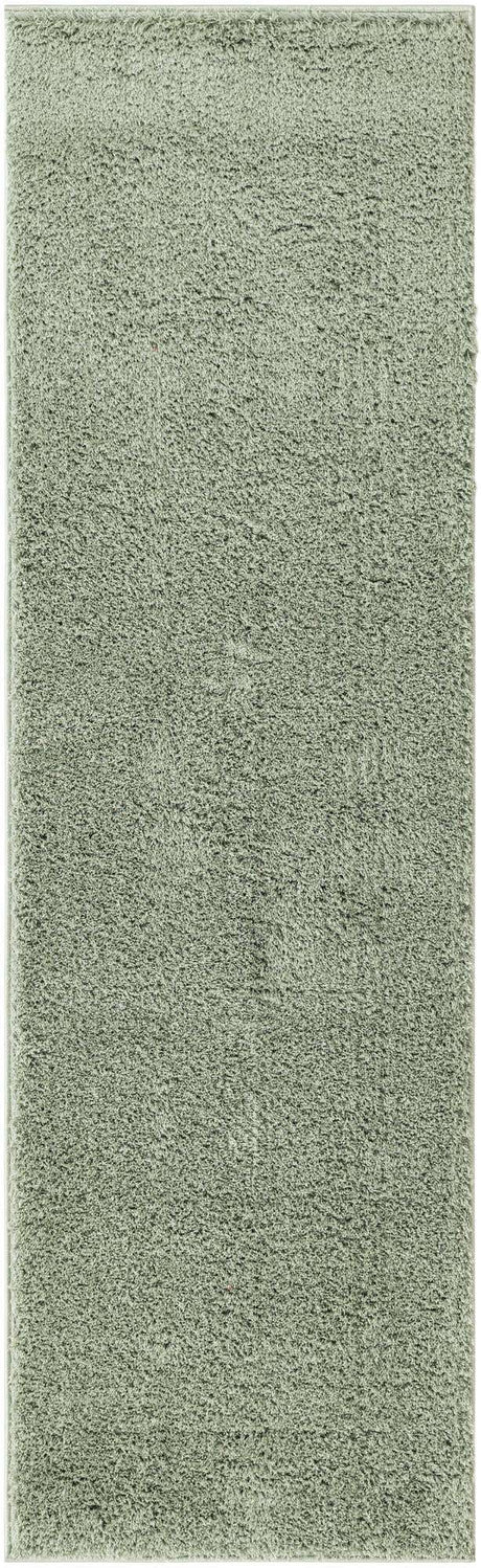 Sage Green 2' x 6' 9 Studio Solid Shag Runner Area Rug Thick Soft Touch Fluffy & Plush Shaggy Pile