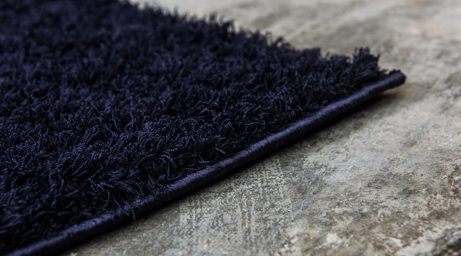 Midnight Blue 9' x 12' 2 Studio Solid Shag Rectangle Area Rug Thick Soft Touch Fluffy & Plush Shaggy Pile Single Color Durable Carpet for Minimalist Decor for Sale at Rug Engine