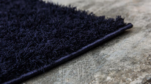 Midnight Blue 9' x 12' 2 Studio Solid Shag Rectangle Area Rug Thick Soft Touch Fluffy & Plush Shaggy Pile
