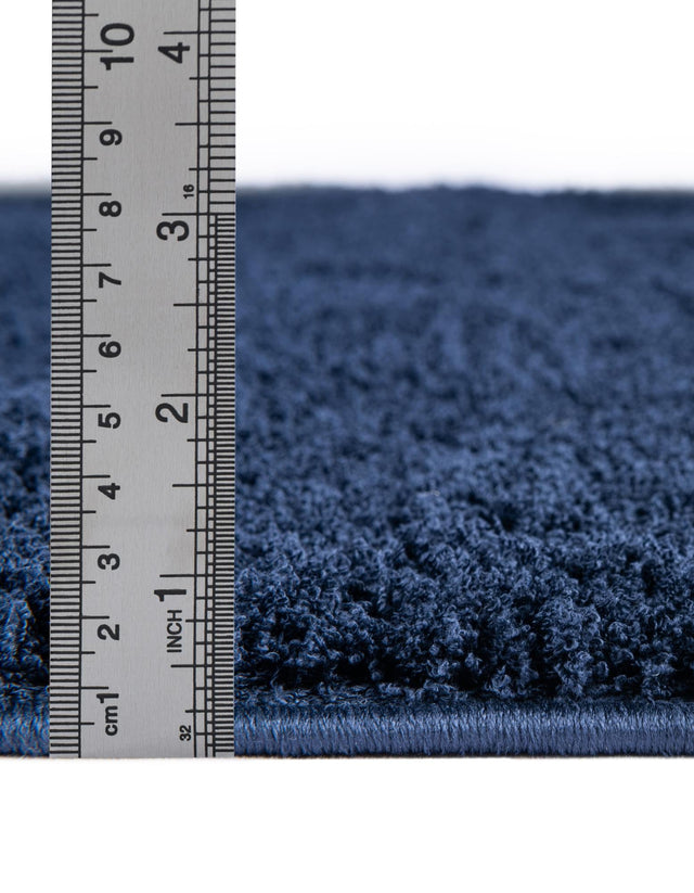 Midnight Blue 9' x 12' 2 Studio Solid Shag Rectangle Area Rug Thick Soft Touch Fluffy & Plush Shaggy Pile