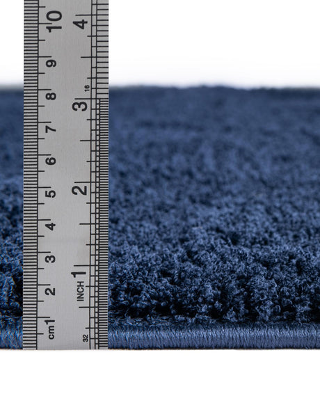 Midnight Blue 5' 1 x 8' Studio Solid Shag Rectangle Area Rug Thick Soft Touch Fluffy & Plush Shaggy Pile Single Color Durable Carpet for Minimalist Decor for Sale at Rug Engine
