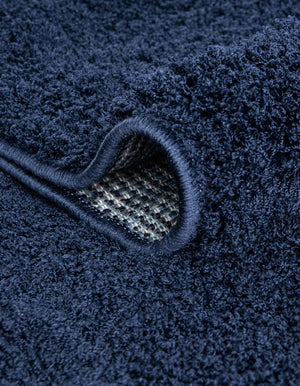 Midnight Blue 9' x 12' 2 Studio Solid Shag Rectangle Area Rug Thick Soft Touch Fluffy & Plush Shaggy Pile