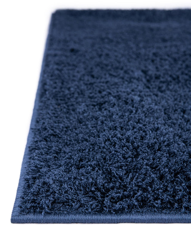 Midnight Blue 9' x 12' 2 Studio Solid Shag Rectangle Area Rug Thick Soft Touch Fluffy & Plush Shaggy Pile