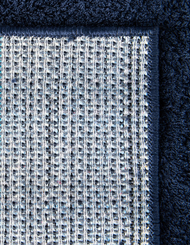 Midnight Blue 8' x 10' Studio Solid Shag Rectangle Area Rug Thick Soft Touch Fluffy & Plush Shaggy Pile