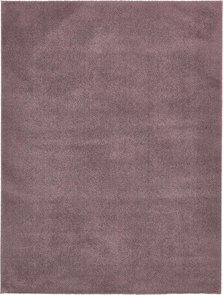 Mauve 8' x 10' Studio Solid Shag Rectangle Area Rug Thick Soft Touch Fluffy & Plush Shaggy Pile