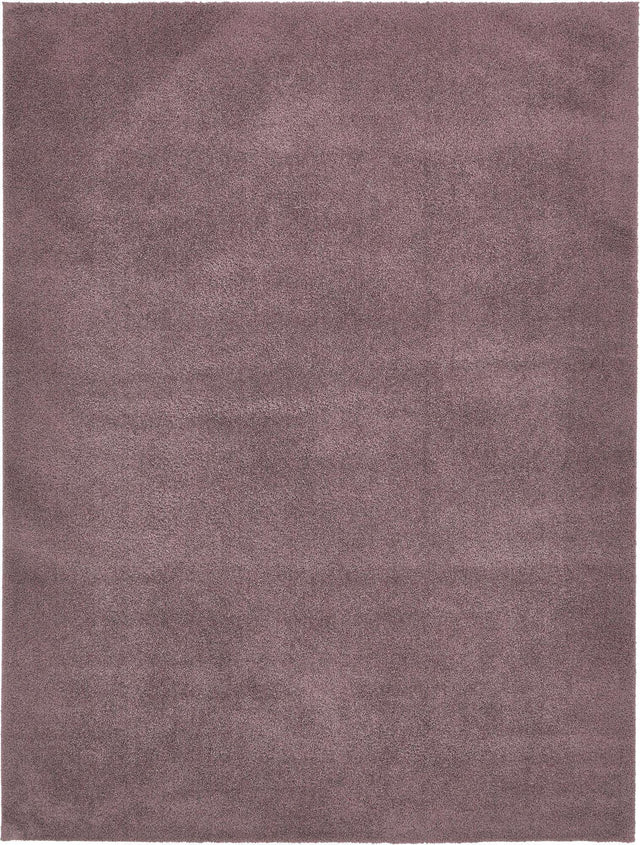 Mauve 8' x 10' Studio Solid Shag Rectangle Area Rug Thick Soft Touch Fluffy & Plush Shaggy Pile