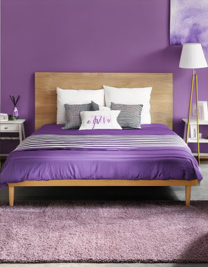 Mauve 8' x 10' Studio Solid Shag Rectangle Area Rug Thick Soft Touch Fluffy & Plush Shaggy Pile