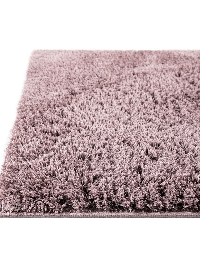 Mauve 8' x 10' Studio Solid Shag Rectangle Area Rug Thick Soft Touch Fluffy & Plush Shaggy Pile