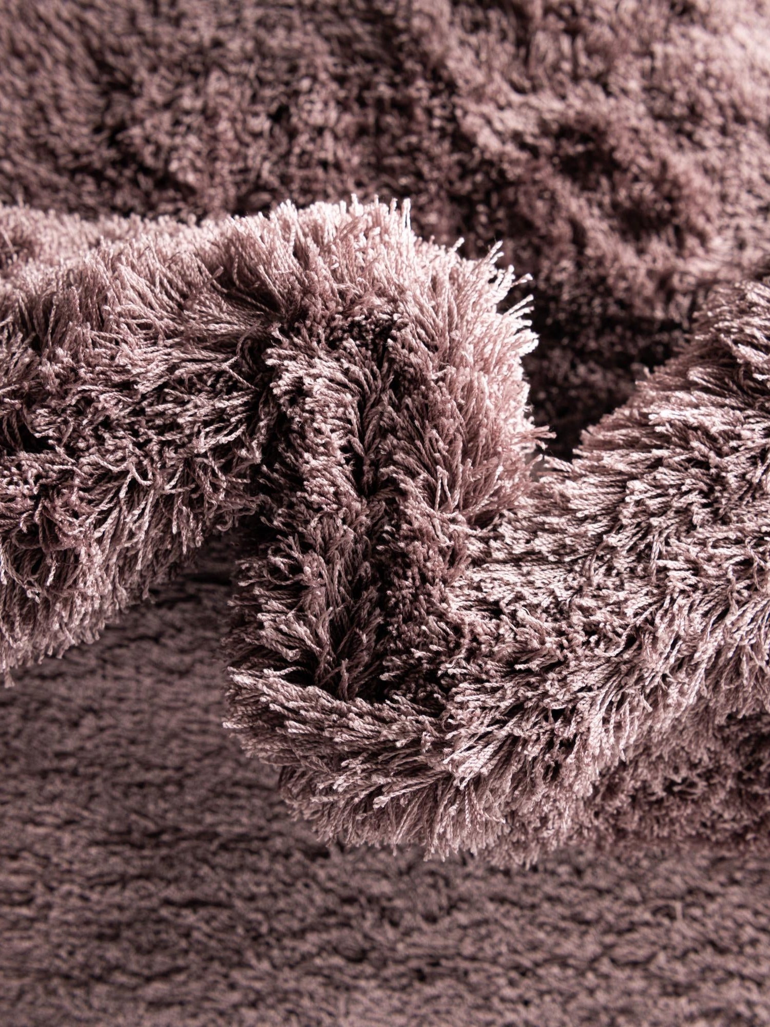 Mauve 5' 1 x 8' Studio Solid Shag Rectangle Area Rug Thick Soft Touch Fluffy & Plush Shaggy Pile Single Color Durable Carpet for Minimalist Decor for Sale at Rug Engine