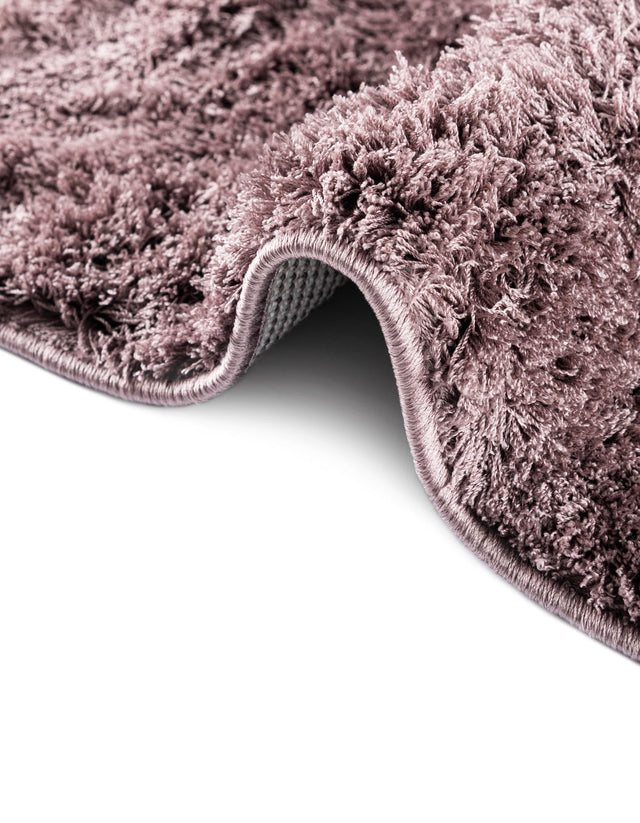 Mauve 5' 1 x 8' Studio Solid Shag Rectangle Area Rug Thick Soft Touch Fluffy & Plush Shaggy Pile