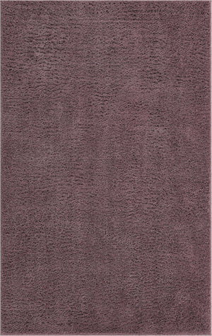 Mauve 5' 1 x 8' Studio Solid Shag Rectangle Area Rug Thick Soft Touch Fluffy & Plush Shaggy Pile
