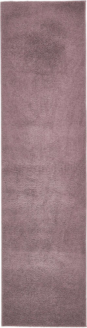 Mauve 2' 7 x 10' Studio Solid Shag Runner Area Rug Thick Soft Touch Fluffy & Plush Shaggy Pile
