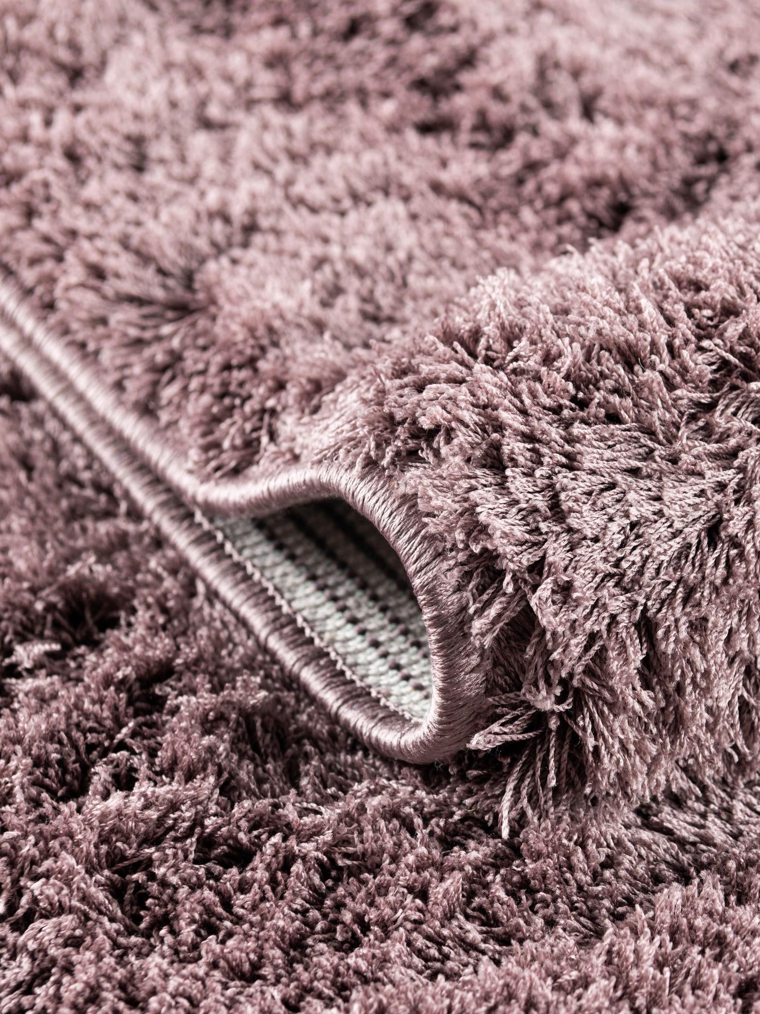 Mauve 2' x 6' 7 Studio Solid Shag Runner Area Rug Thick Soft Touch Fluffy & Plush Shaggy Pile Single Color Durable Carpet for Minimalist Decor for Sale at Rug Engine