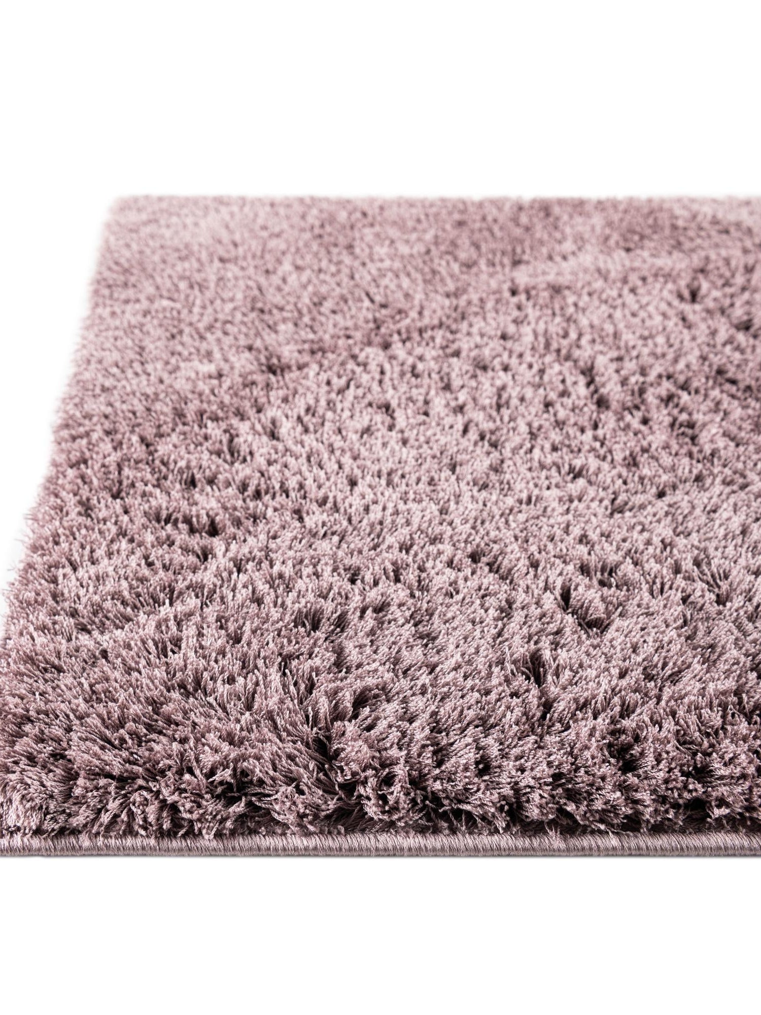 Mauve 2' x 6' 7 Studio Solid Shag Runner Area Rug Thick Soft Touch Fluffy & Plush Shaggy Pile Single Color Durable Carpet for Minimalist Decor for Sale at Rug Engine
