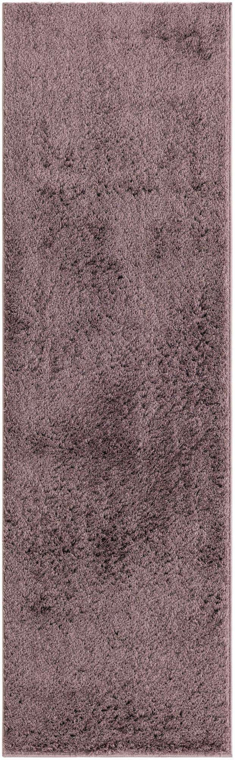 Mauve 2' x 6' 7 Studio Solid Shag Runner Area Rug Thick Soft Touch Fluffy & Plush Shaggy Pile