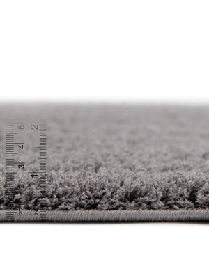 Dark Gray 4' 1 x 6' 1 Studio Solid Shag Rectangle Area Rug Thick Soft Touch Fluffy & Plush Shaggy Pile