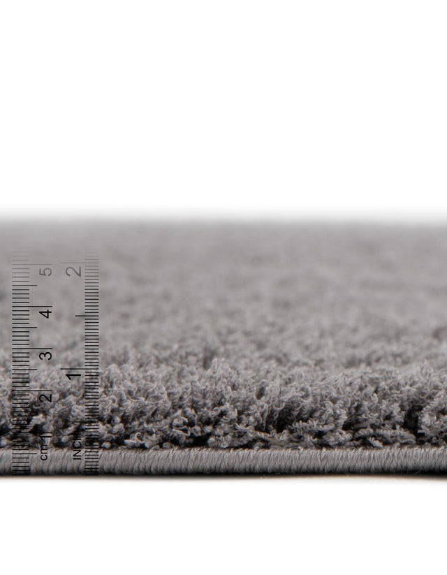 Dark Gray 4' 1 x 6' 1 Studio Solid Shag Rectangle Area Rug Thick Soft Touch Fluffy & Plush Shaggy Pile