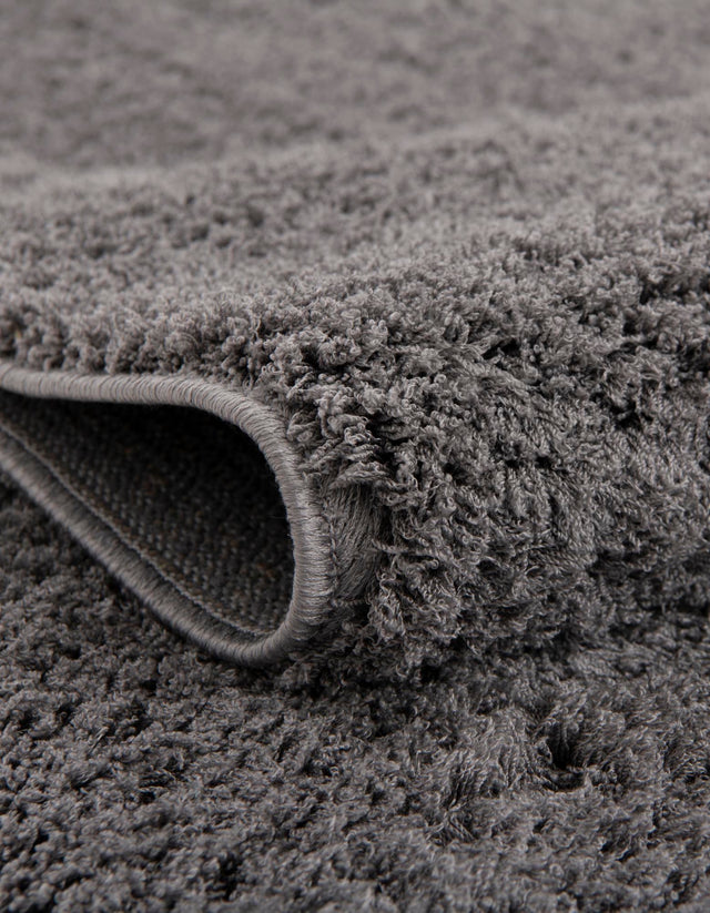 Dark Gray 4' 1 x 6' 1 Studio Solid Shag Rectangle Area Rug Thick Soft Touch Fluffy & Plush Shaggy Pile