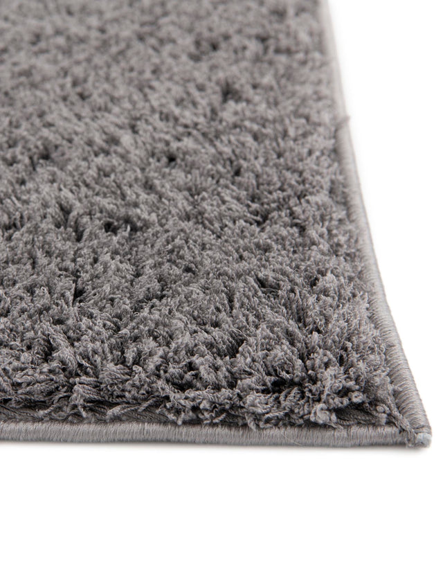 Dark Gray 4' 1 x 6' 1 Studio Solid Shag Rectangle Area Rug Thick Soft Touch Fluffy & Plush Shaggy Pile