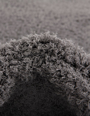 Dark Gray 4' 1 x 6' 1 Studio Solid Shag Rectangle Area Rug Thick Soft Touch Fluffy & Plush Shaggy Pile
