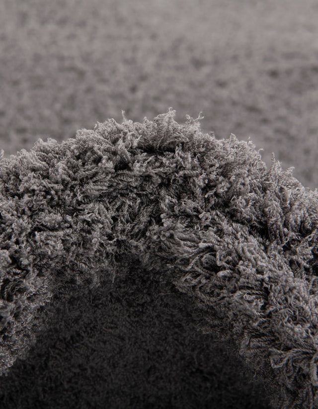 Dark Gray 4' 1 x 6' 1 Studio Solid Shag Rectangle Area Rug Thick Soft Touch Fluffy & Plush Shaggy Pile