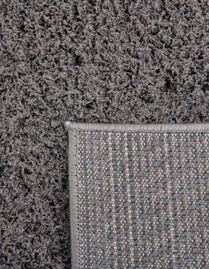 Dark Gray 8' x 10' Studio Solid Shag Rectangle Area Rug Thick Soft Touch Fluffy & Plush Shaggy Pile