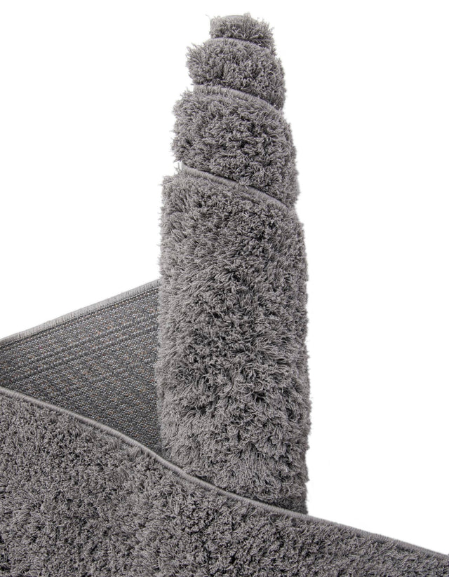 Dark Gray 8' x 10' Studio Solid Shag Rectangle Area Rug Thick Soft Touch Fluffy & Plush Shaggy Pile