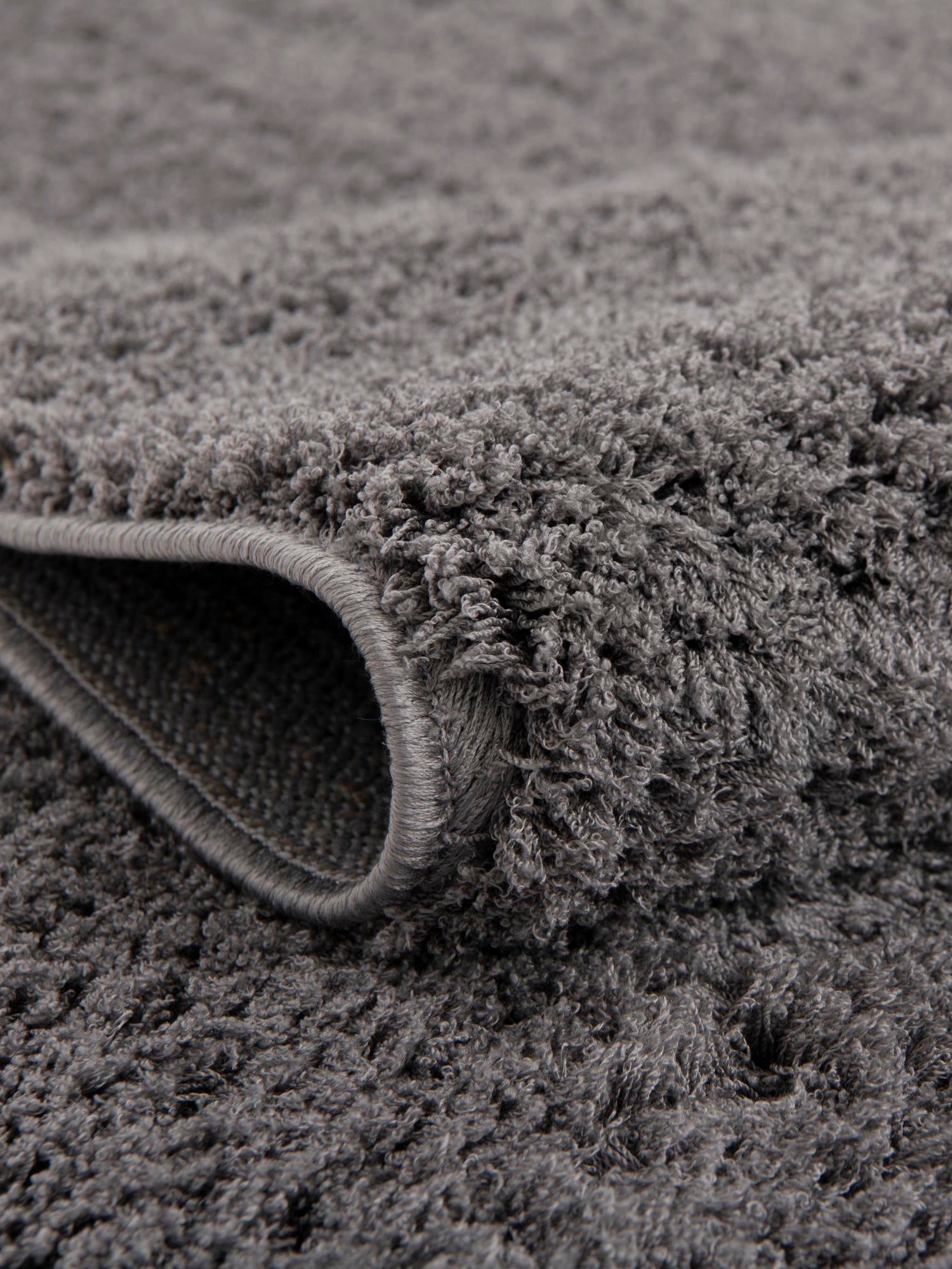 Dark Gray 2' x 6' 9 Studio Solid Shag Runner Area Rug Thick Soft Touch Fluffy & Plush Shaggy Pile Single Color Durable Carpet for Minimalist Decor for Sale at Rug Engine