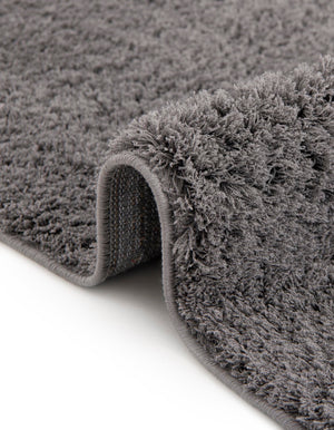 Dark Gray 2' 7 x 10' Studio Solid Shag Runner Area Rug Thick Soft Touch Fluffy & Plush Shaggy Pile