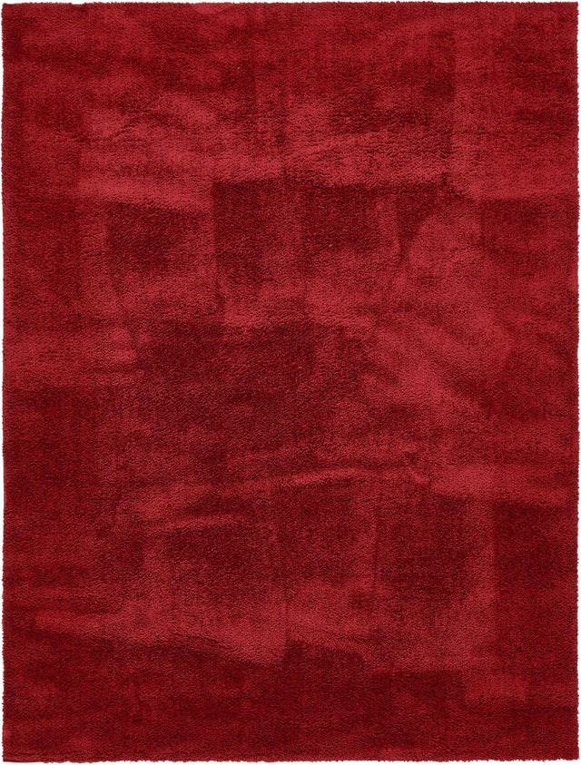 Red 9' x 12' 2 Studio Solid Shag Rectangle Area Rug Thick Soft Touch Fluffy & Plush Shaggy Pile